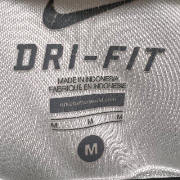 Nike Men's Polo Shirt BYU Cougars White Dri-Fit Golf Y Logo M Medium - Picture 3 of 4